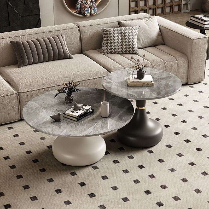 Slate set for home living room Small coffee sofa side table, small round table