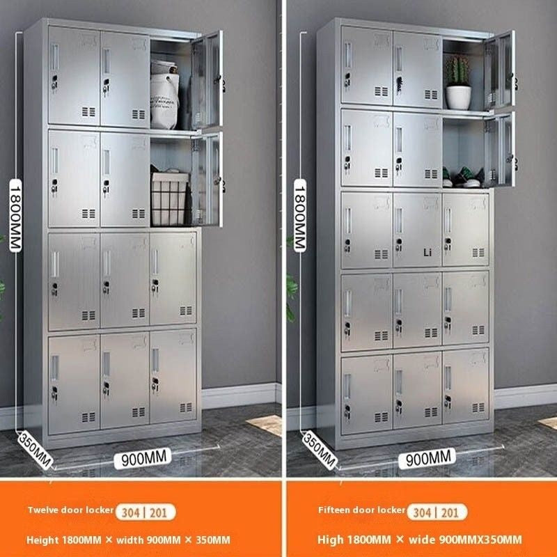 304 Extra Thick Wardrobe Stainless Steel Dust-free Storage Cabinet for Bathroom