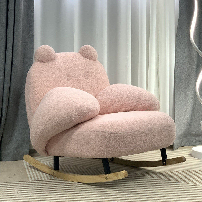 Cream Wind Single Rocking Living Room Little Bear Chair Sofa Bedroom Leisure