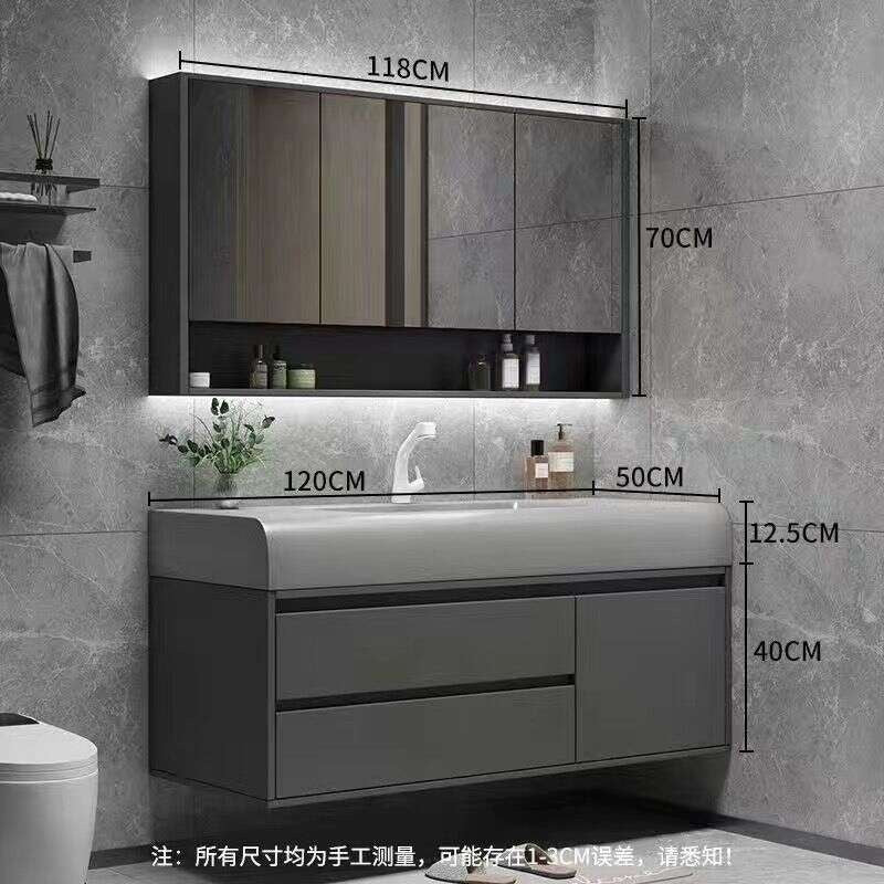 QW- Storage Smart Mirror Cabinet in the Bathroom, Bathroom Sink Set
