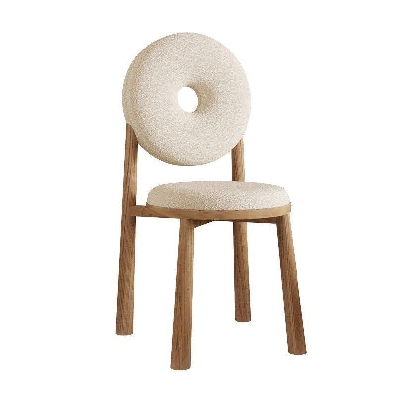Nordic Modern Home Bedroom Back Makeup Stool Dressing Table Coffee Donut Dining Chair
