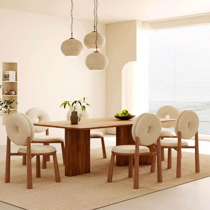 Nordic Modern Home Bedroom Back Makeup Stool Dressing Table Coffee Donut Dining Chair