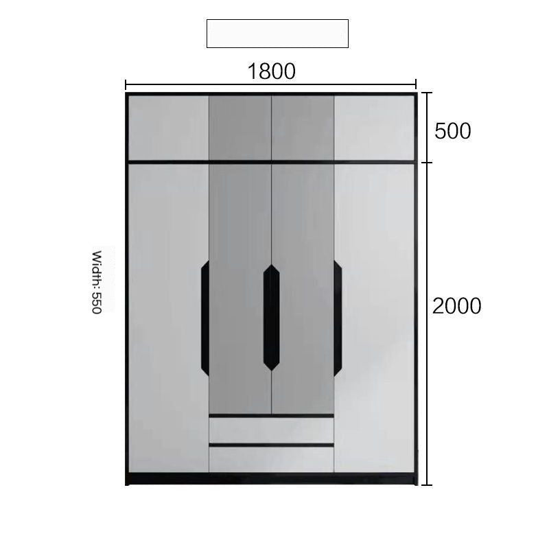 Nordic Modern Small Home Bedroom Cabinet 2 3 Doors Storage Wardrobe Simple Open Door