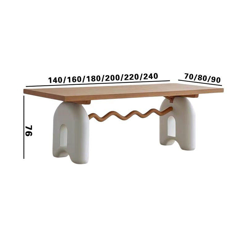 Solid Wood Nordic Coffee Wooden Work Desk Color Rectangular Antique Center Table