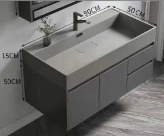 QW- Smart Mirror Real Wood Storage Bathroom Wash Cabinet