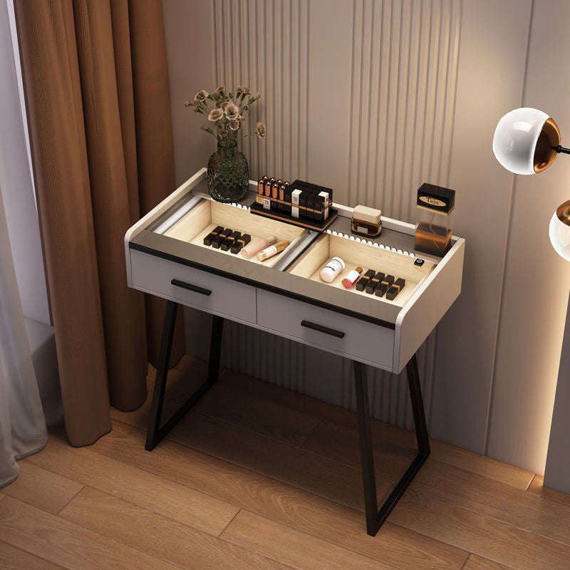 Solid Wood Storage Cabinet Simple Nordic Light Luxury Mirror Dressing Table