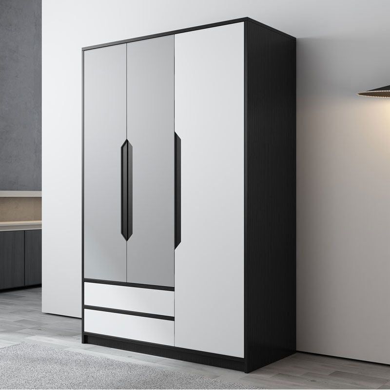 Nordic Modern Small Home Bedroom Cabinet 2 3 Doors Storage Wardrobe Simple Open Door