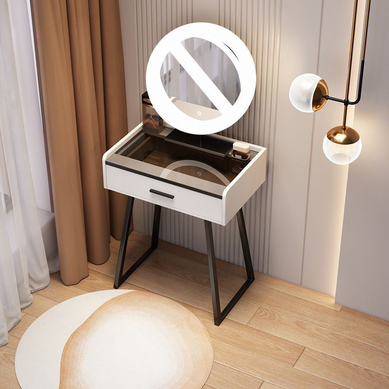 Solid Wood Storage Cabinet Simple Nordic Light Luxury Mirror Dressing Table