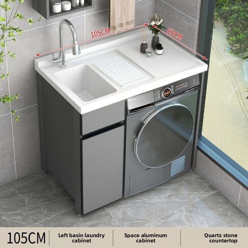 QW- Aluminum Washing Machine Countertop Bathroom Storage Cabinet