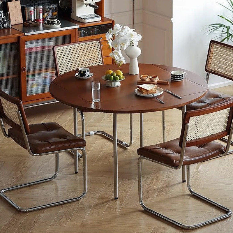 MASTERHOME โต๊ะพับได้ทรงกลมขนาดเล็กบ้านสแควร์โต๊ะรองรับสแตนเลสขาโต๊ะพับ 