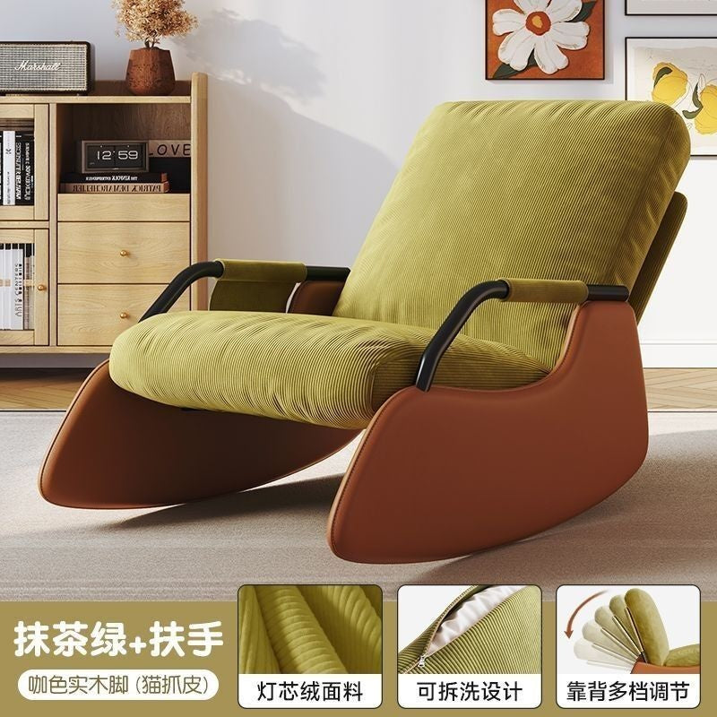 Lazy Rocking Single Lounge Chair Living Room Sofa Five Gear Adjustable