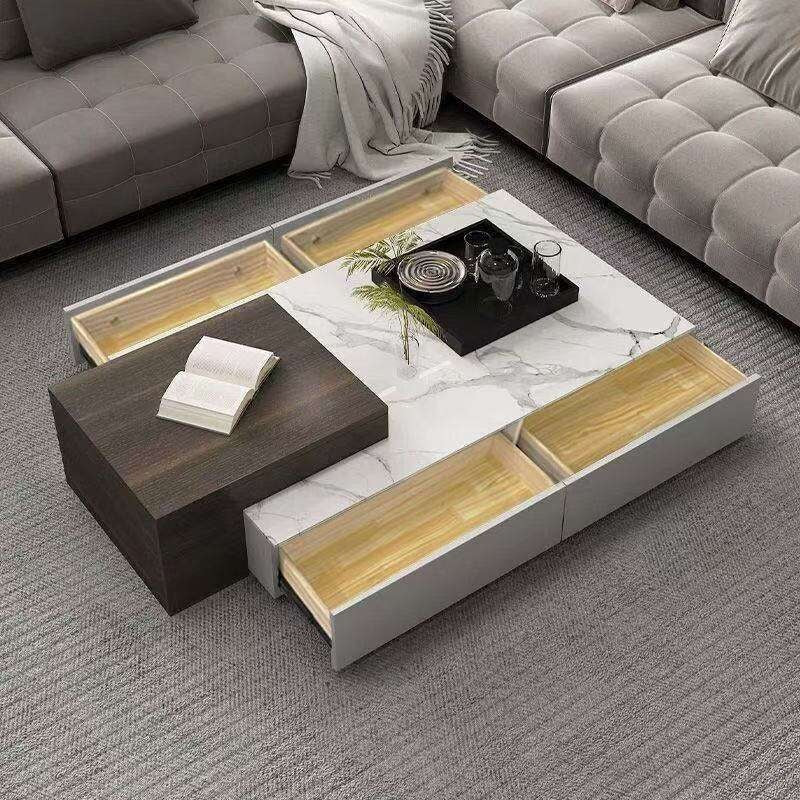 Multi-functional Adjustable Stone Coffee Table for Living Room Simple modern home use. Elegant and classy tea table.