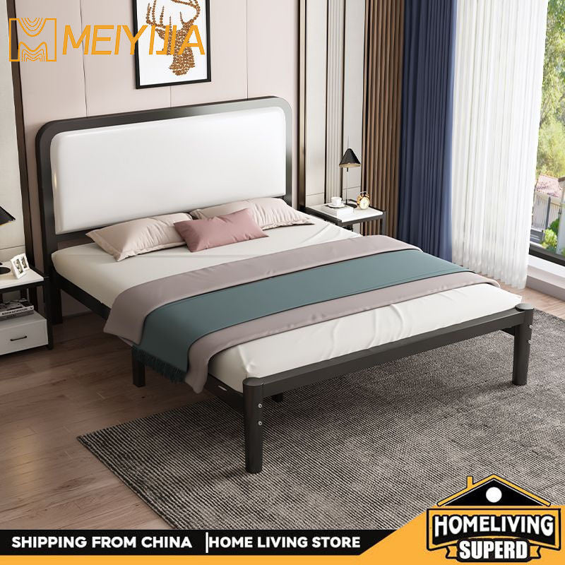 Iron iron frame single bed simple fashion thick encryption 1.8m double for home 1.5 meters