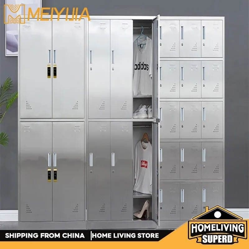 304 Extra Thick Wardrobe Stainless Steel Dust-free Storage Cabinet for Bathroom