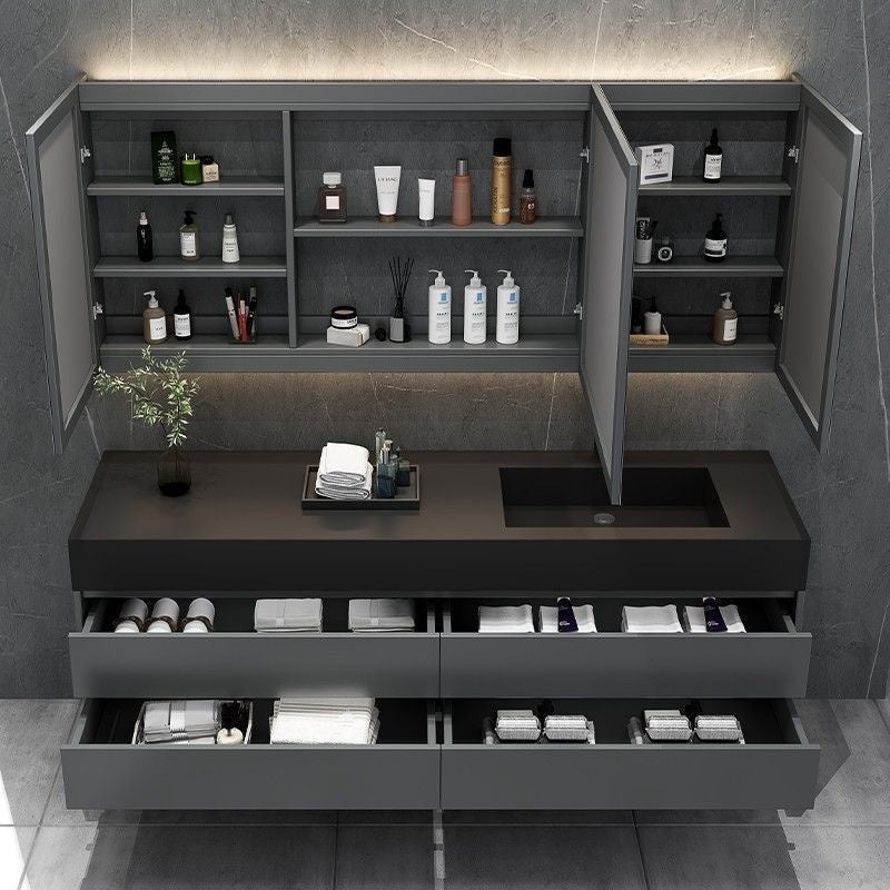 (สั่งทำพิเศษ)Rockboard ห้องน้ำห้องน้ำสมาร์ทกระจกห้องน้ำตามปกติ 