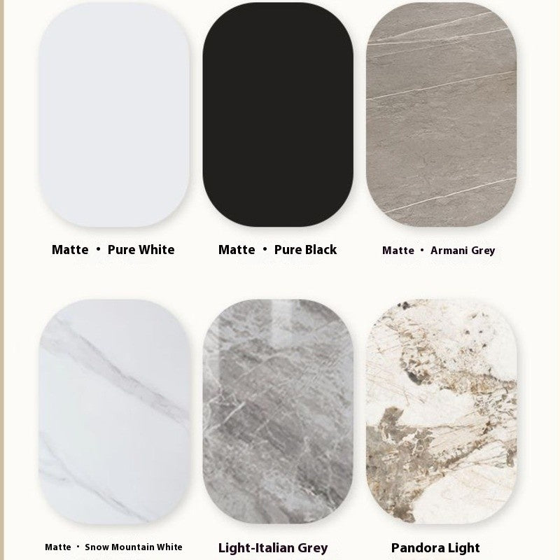 Modern Cream White Stone Table Set with Chairs - Stylish Home Dining Solution