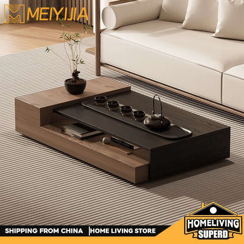 Modern Solid Wood Living Room Side Coffee Table for Home