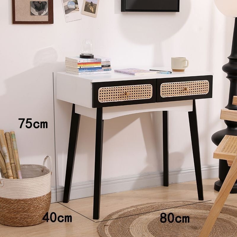 Modern Wicker Nordic Simple Home Bedroom European Style Makeup Dressing Table