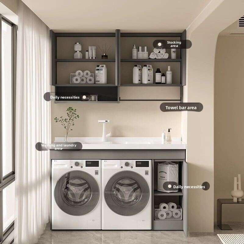 QW- aluminum bathroom sink set Bathroom storage cabinet Customization accepted