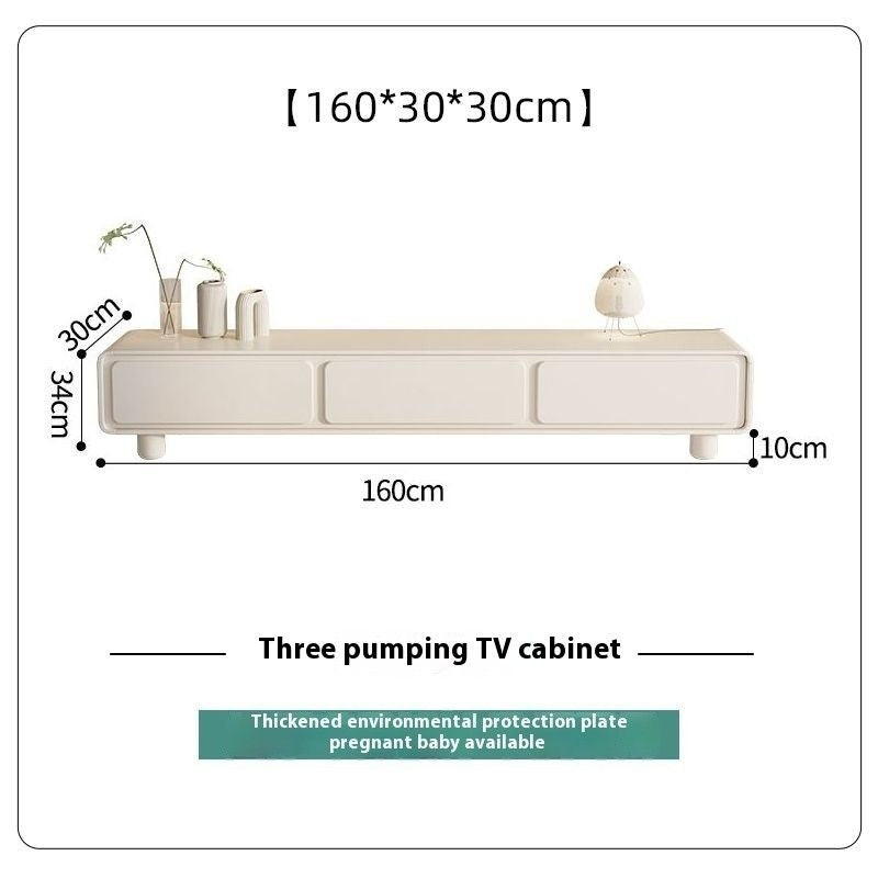 เมนูกลมครีมลมทีวีตู้สีขาวที่เรียบง่ายในโต๊ะกาแฟรวมห้องนั่งเล่นขนาดเล็กชั้นใน...