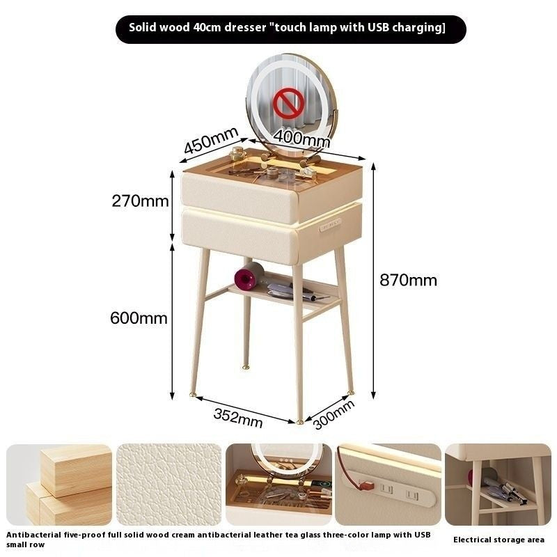 ในมินิห้องนอนขนาดเล็กโต๊ะเครื่องแป้งโต๊ะเครื่องแป้งโต๊ะเครื่องแป้งที่ทันสมัยสไตล์ใหม่ป้อมปราการ