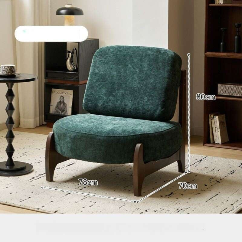 Small home, balcony, living room, light luxury, small single sofa for relaxing.