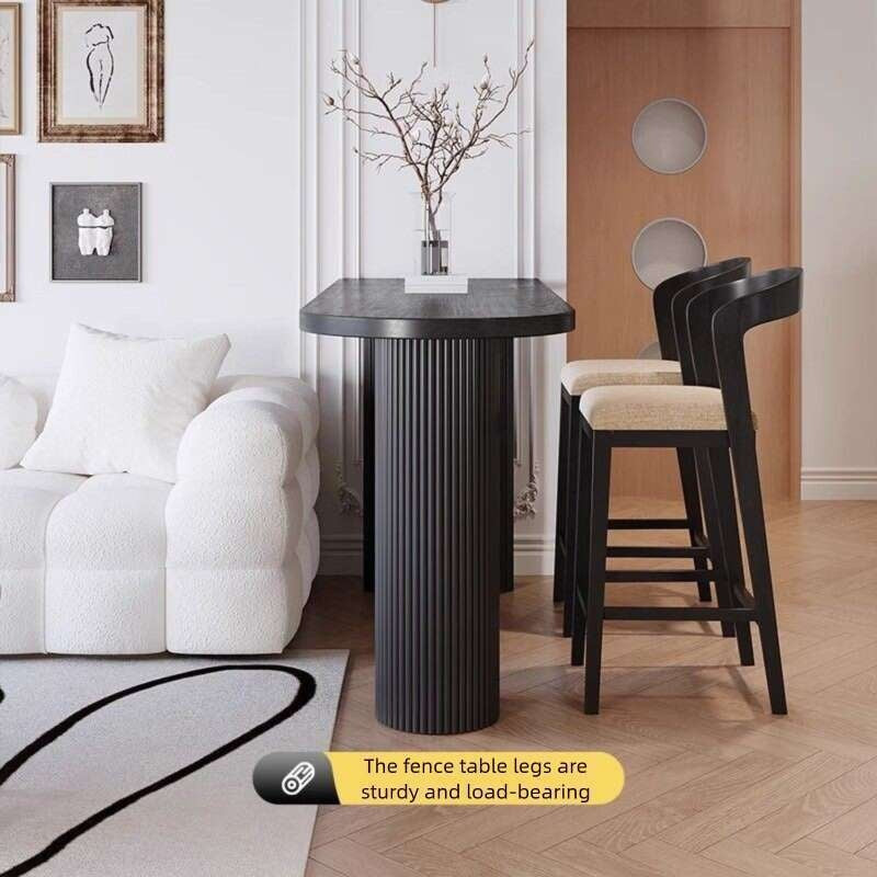 Solid wood bar Living room divider long table, elegant style, giving a high-end feel. Tall table for home balcony