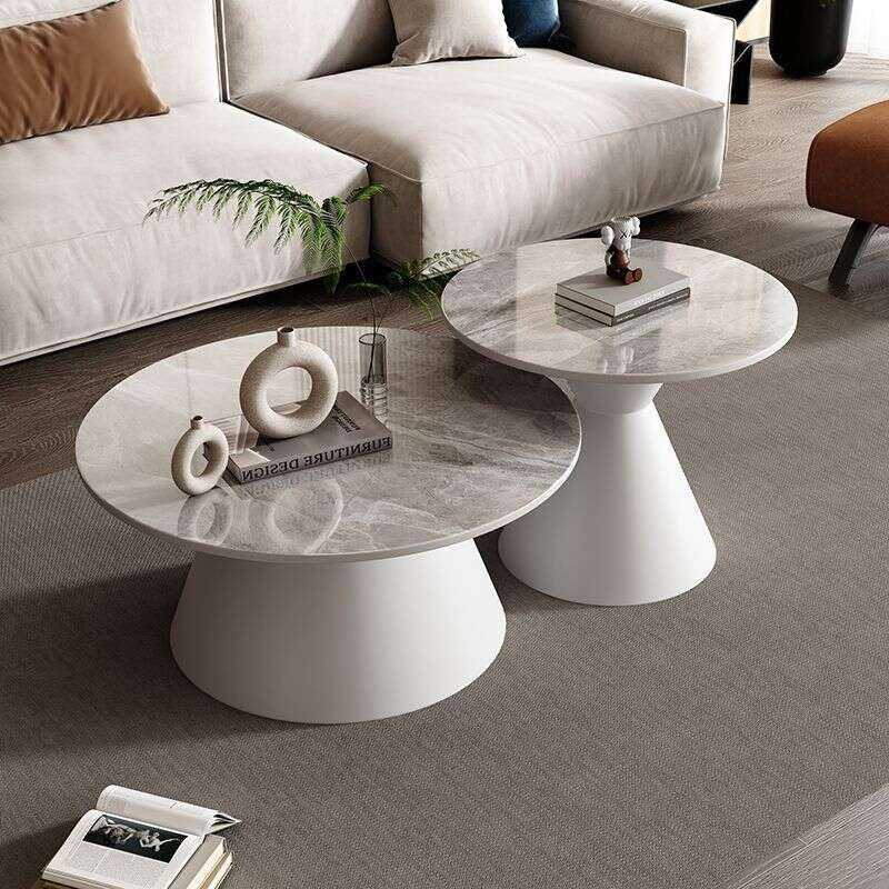 Slate Coffee Table Light and elegant coffee Sofa side for home living room, small round table