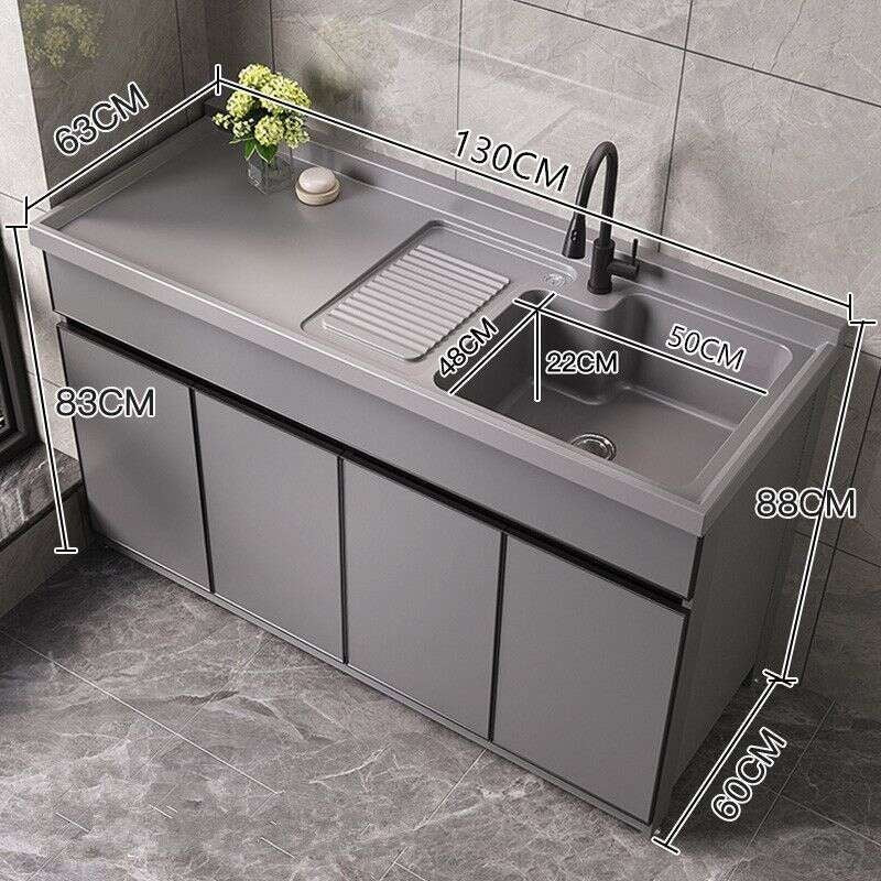 QW- Bathroom Storage Cabinet Washbasin Set Aluminum alloy storage cabinet