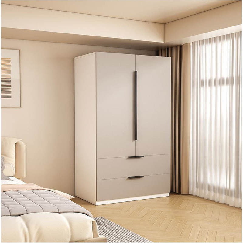 Solid Wood Home Bedroom Easy Assembly Two Door Storage Cabinet Small Wardrobe