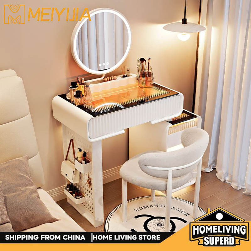 Bedroom Modern Simple Storage Cabinet Solid Wood Dressing Table