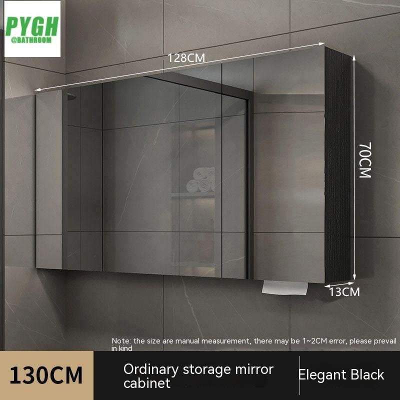 QW- Smart Solid Wood Wall Mounted Bathroom Mirror Storage Cabinet