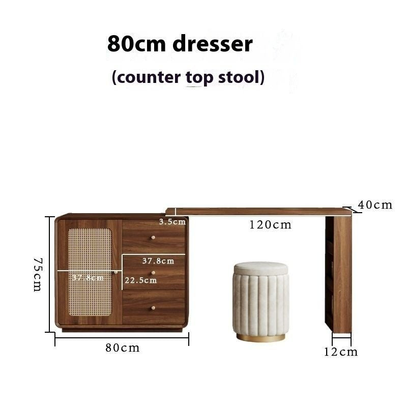 หวายทอกรอบเราสามารถทำโต๊ะเครื่องแป้งตู้หนึ่งโต๊ะเครื่องแป้งห้องนอนหลักมุมได้