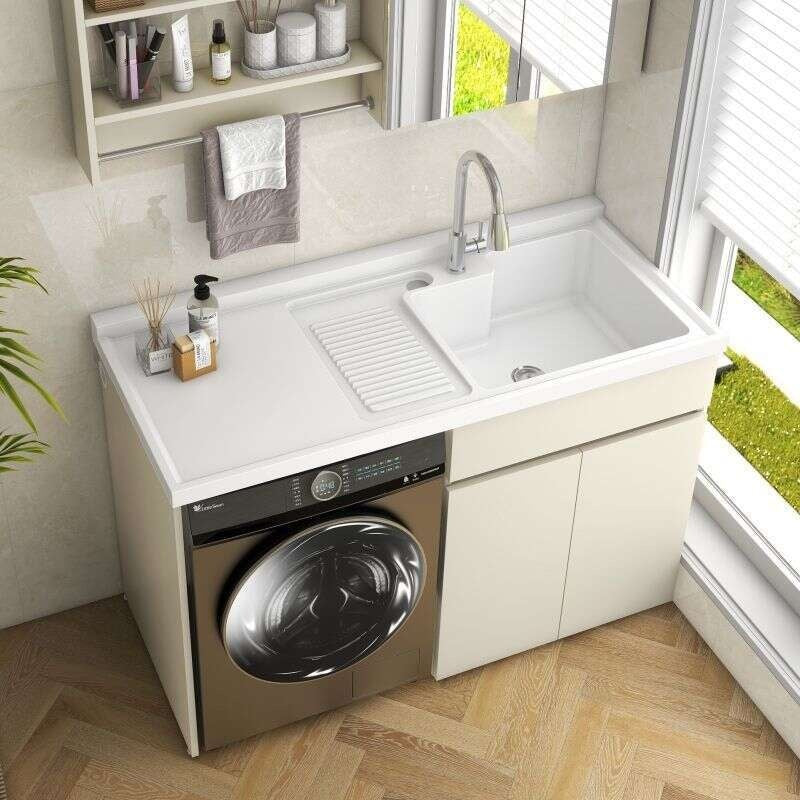 QW- Storage Cabinet Bathroom Sink Set with Faucet
