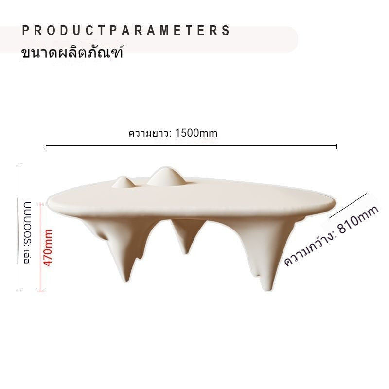 Nordic Cream Wind Light Elegant Design Sense Living Room Coffee Beside Tea Table Mountain and River Art New Style