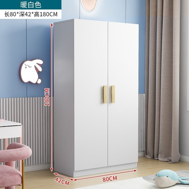 Solid Wood Home Bedroom Modern Baby Children Simple Storage Cabinet with Drawers Wardrobe