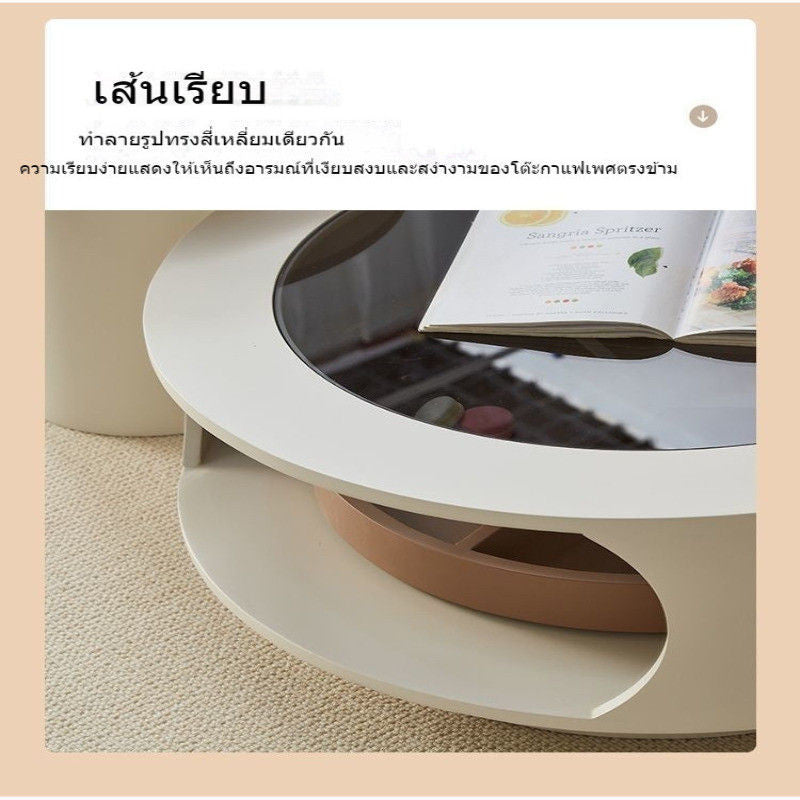 Nordic Wind Light Luxury Fashion Coffee Side Table TV Cabinet Multiple Cabinets Including Small Mirror Modern Style