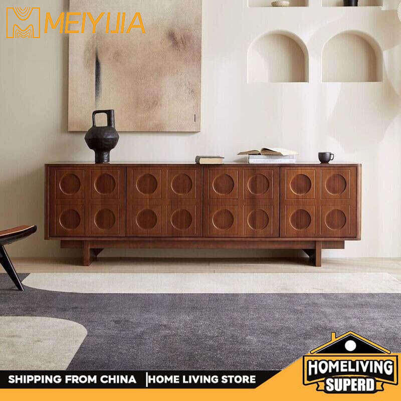 Nordic Vintage Simple Style Solid Wood Coffee Table Living Room Small Home TV Cabinet Geometric Ideas