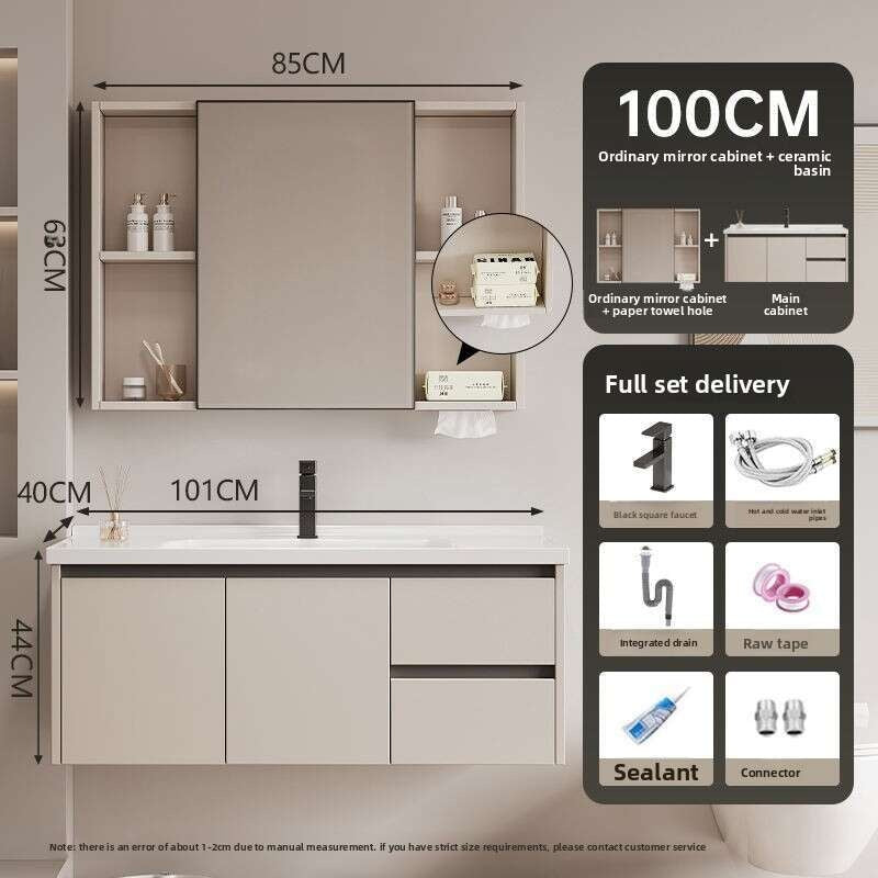 QW- Dressing table storage set, width 40 cm. Bathroom Mirror Cabinet