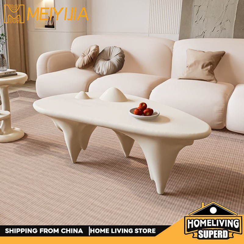 Nordic Cream Wind Light Elegant Design Sense Living Room Coffee Beside Tea Table Mountain and River Art New Style