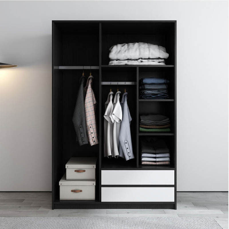 Nordic Modern Small Home Bedroom Cabinet 2 3 Doors Storage Wardrobe Simple Open Door