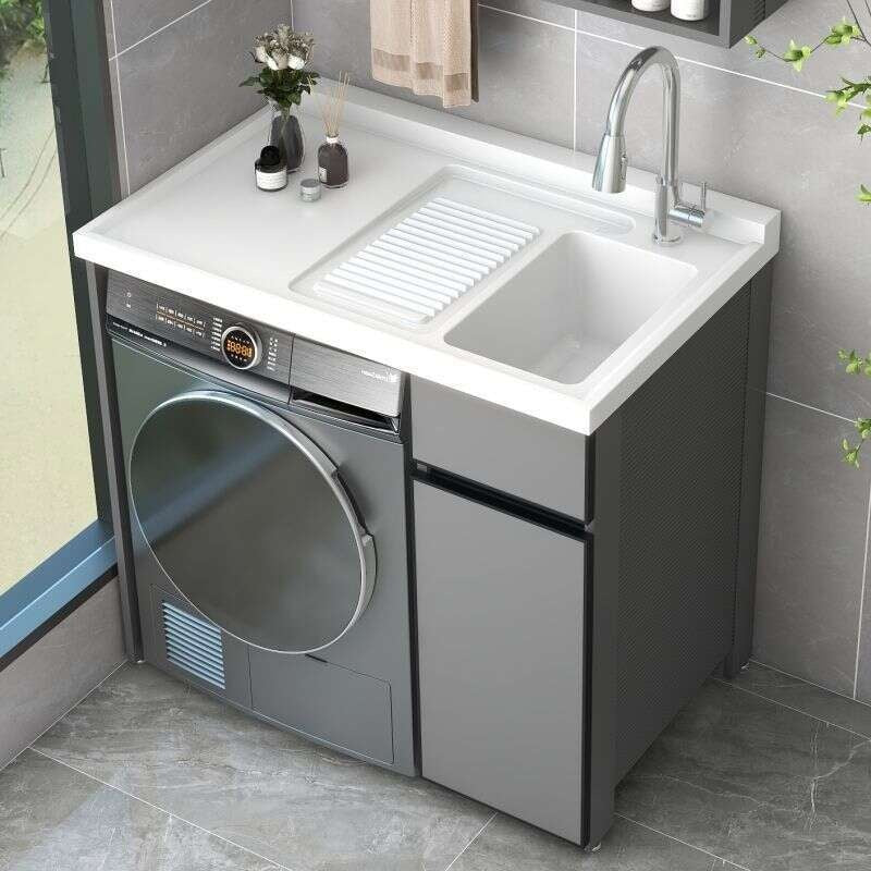 QW- Aluminum Washing Machine Countertop Bathroom Storage Cabinet