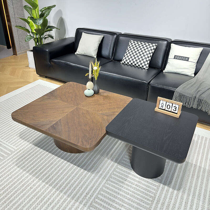 Walnut Solid Wood Combination Square Home Italian Living Room Simple Coffee Table