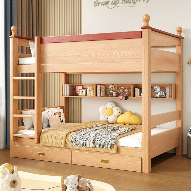 Home page, high low simple upper and lower wooden children's beds, bunk beds