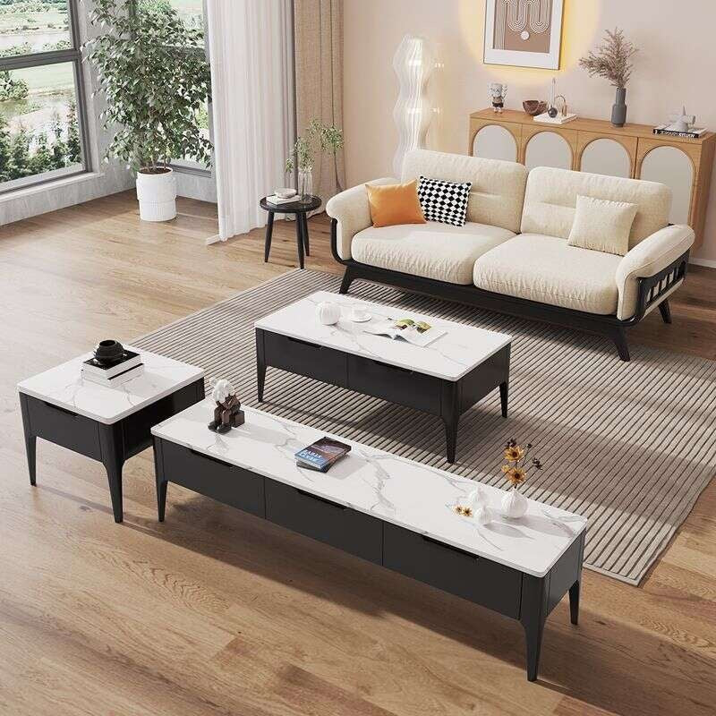 Nordic Solid Wood Cream Combination Japanese Style Simple Modern Entry Living Room Four Sofa