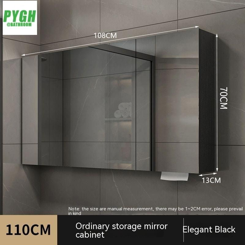 QW- Smart Solid Wood Wall Mounted Bathroom Mirror Storage Cabinet