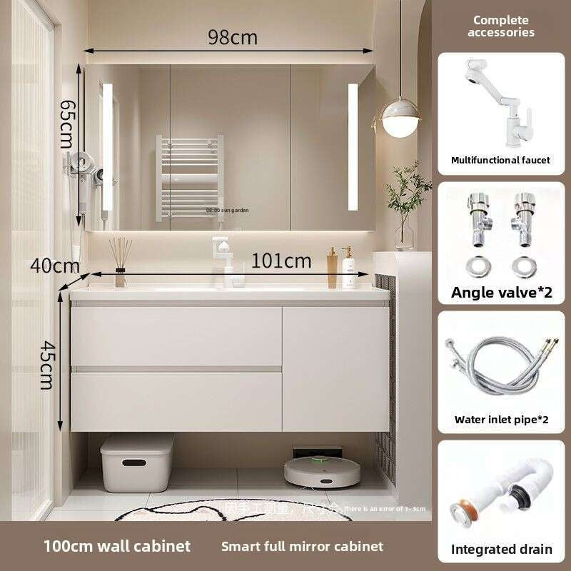 QW- Dressing Table Set Smart Mirror Cabinet in Bathroom, Width 40 cm.