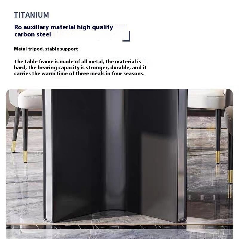 Ready Stock Modern luxury marble round table, compact size, with rotating plate, suitable for small rooms.