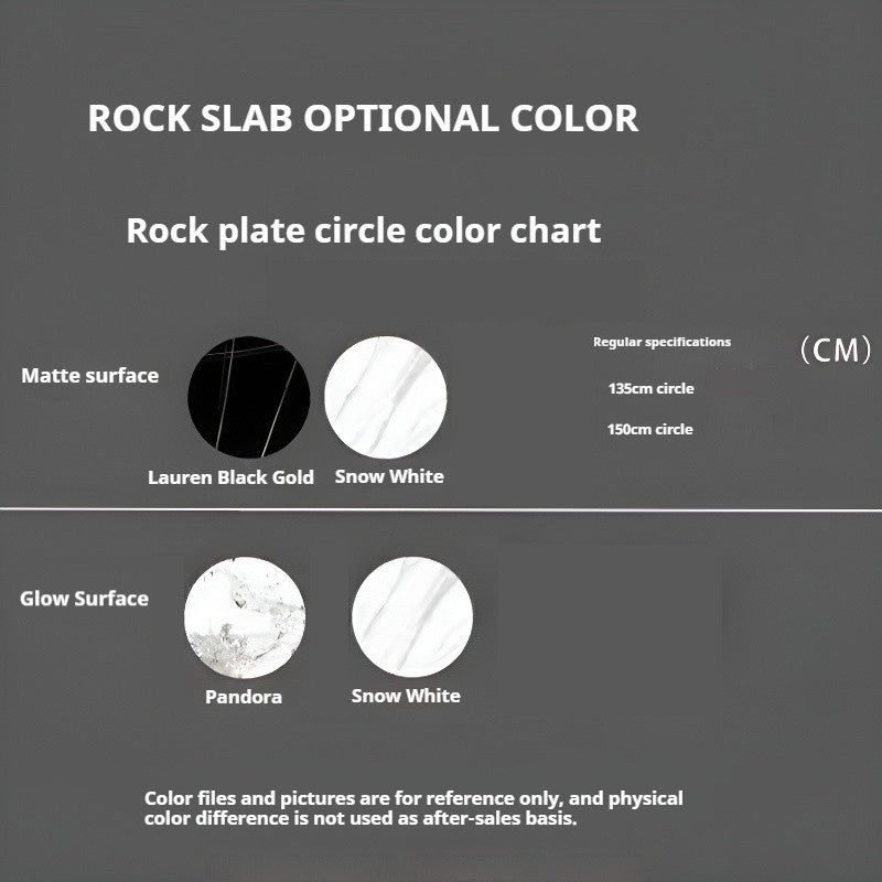 Round Marble Dining with Rotating Base, Italian Style, Elegant Modern Compact Circle Table Set for Home.