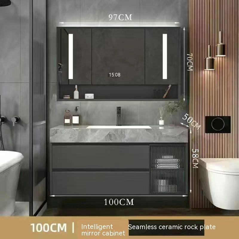 Rockboard ห้องน้ำล้างมือห้องน้ำในห้องน้ำตู้กระจกสมาร์ท 